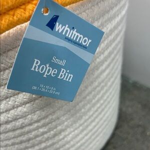 Whitmor Small Rope Bin - White